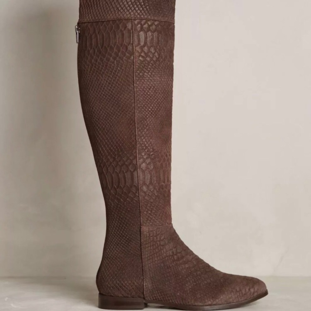 NWOB Seychelles Over the Knee Brown Leather Riding Boots sz 6.5